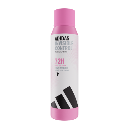 adidas Invisible Control antyperspirant w sprayu dla kobiet bez białych plam i żółtych śladów, 150 ml